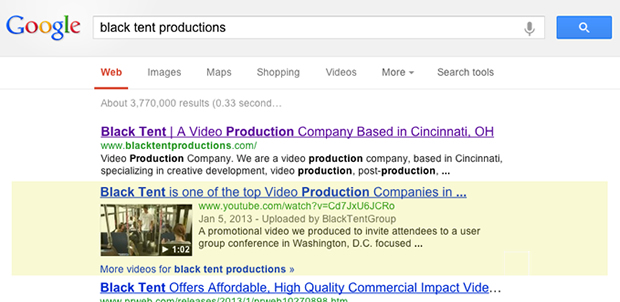 video production search engine optimization SEO